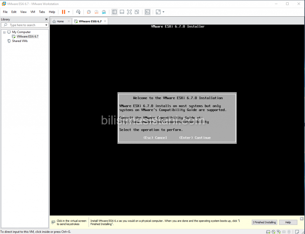 Welocme to vmware esxi installation