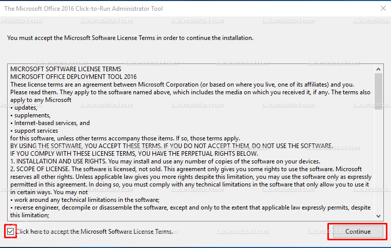 Microsoft software license Terms