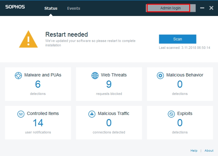 manually remove sophos endpoint agent