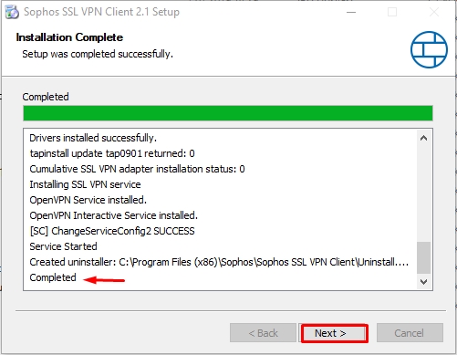 sophos firewall ssl vpn kurma